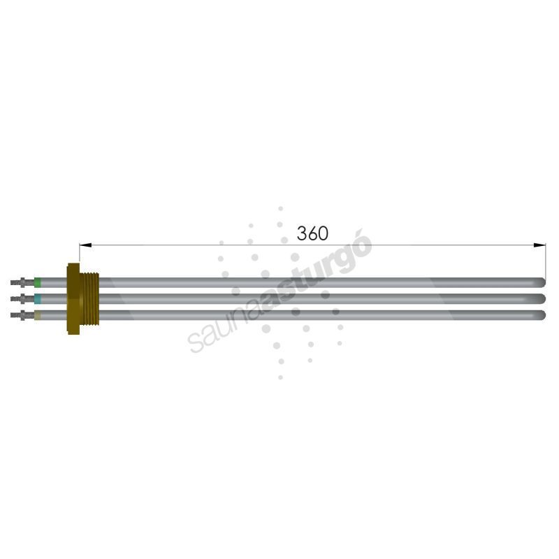 Resistencia de recambio para generador de vapor Asturgo RTGV3750 medidas