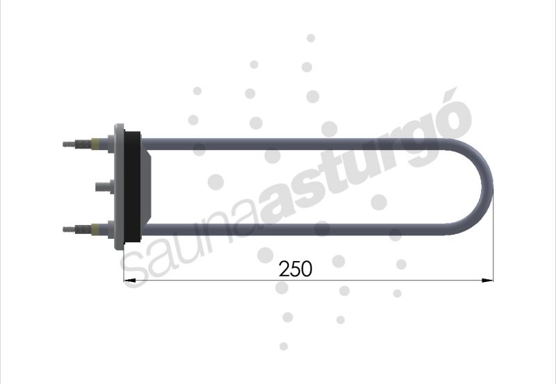 Resistencia de recambio para generador de vapor Tylo RTLL1500 medidas