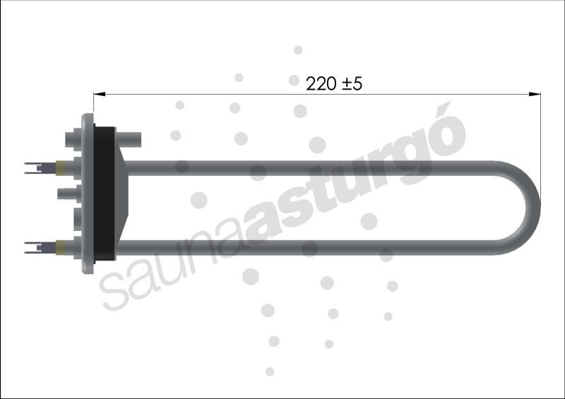 Resistencia de recambio para generador de vapor HELO SEPD98 medidas