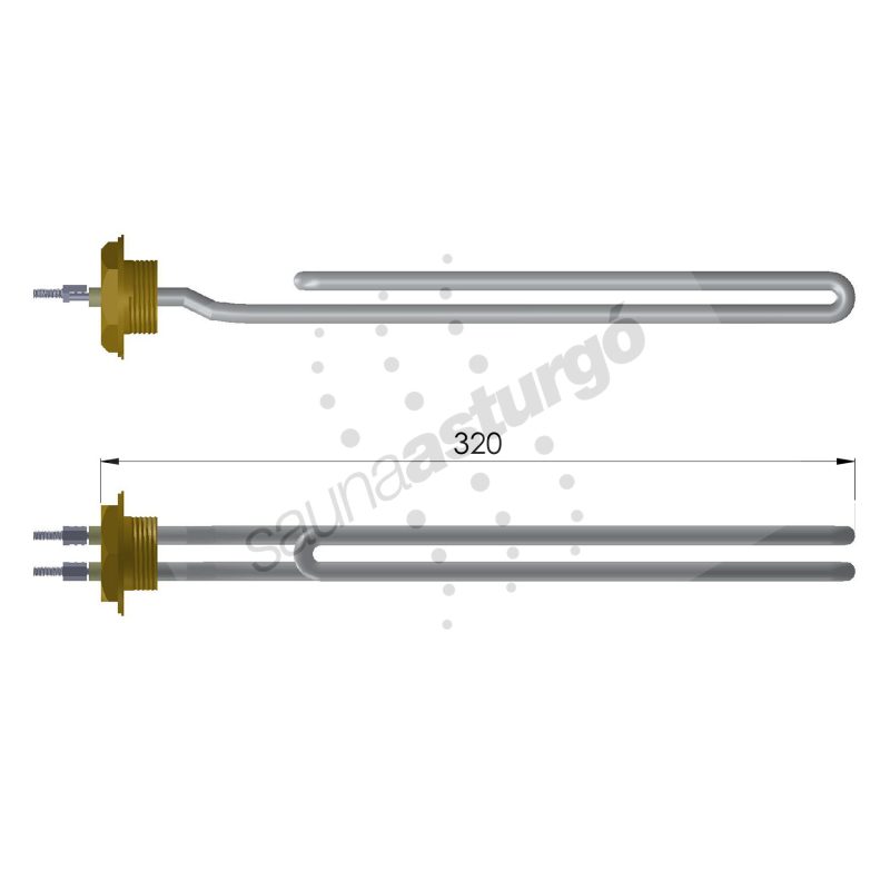 Resistencia de recambio para generador de vapor Oceanic RTLQ4000 medidas
