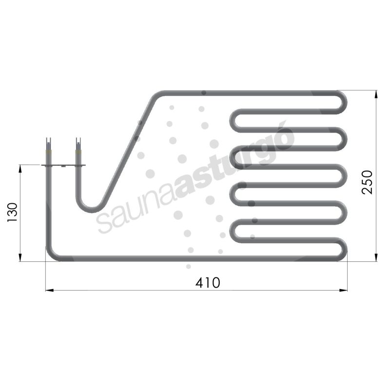 Resistencia de recambio para calefactor de sauna de la marca: HARVIA, código RTG2000 / ZSS-120, de 2.000 W, para calefactor de sauna modelo SENATOR T10/5 / SENATOR COMBI T7C T9C / LEGEND / CLUB K13/5 / ELEGANCE F10/5.