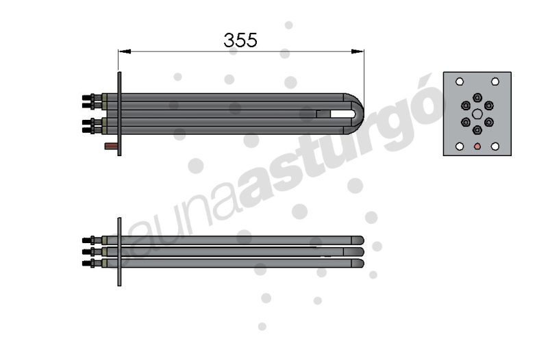 Resistencia de recambio para spa Pahlen RTPQ12000 medidas