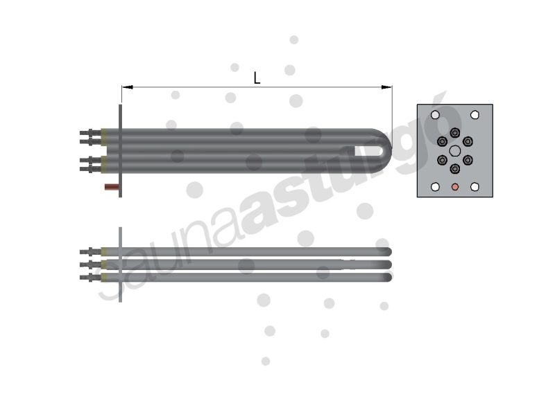 Resistencia de recambio para spa Pahlen RTPQ18000 medidas