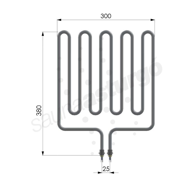 Resistencia de recambio para sauna Asturgo RTS3000 medidas