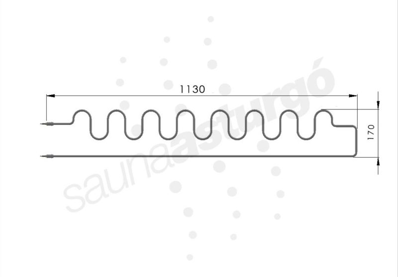 Resistencia de recambio para sauna Intervap RTQ2000 medidas
