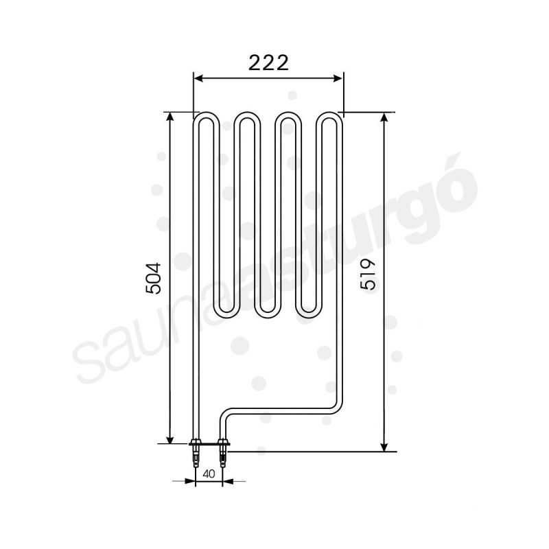 Resistencia de recambio para sauna Harvia ZCU-830 medidas