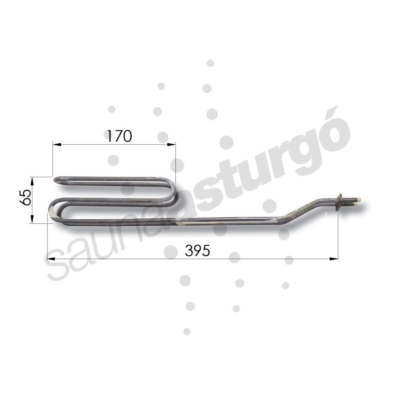Resistencia de recambio para generador de vapor Klaffs / Axair / MK RTMK2000 medidas